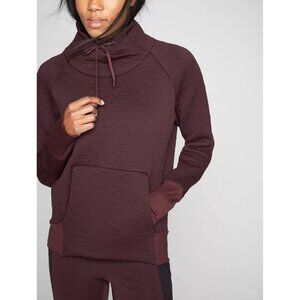Athleta Womens Jacquard Elevation Pullover Quilted Sweatshirt